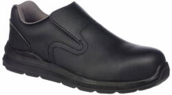 Portwest Pantofi albi autoclavabili din microfibra, nemetalici, bombeu din compozit - Portwest FD62 - negru, 47 (FD62BKR47)