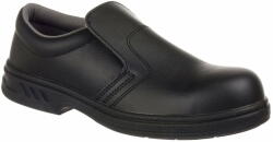 Portwest Pantofi albi autoclavabili pentru industria alimentara sau sanitara - Portwest Slip On S2 - negru, 42 (FW81BKR42)