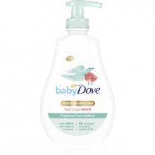 Dove Baby Sensitive gyermek mosógél parfüm nélkül az egész testre és hajra pumpában 400 ml