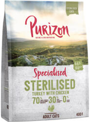Purizon 2x400g Purizon Adult pulyka & csirke - gabonamentes száraz macskatáp 10% árengedménnyel