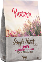 Purizon 2x400g Purizon Single Meat pulyka & hangavirág száraz macskatáp 10% árengedménnyel