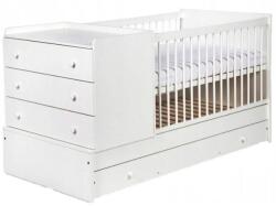 AIX Professional Bussines átalakítható gyermekágy, fából, matrac nélkül, fehér (80191)