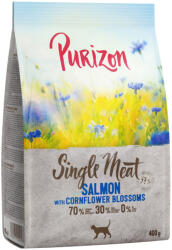 Purizon 2x400g Purizon Single Meat lazac & búzavirág száraz macskatáp 10% árengedménnyel