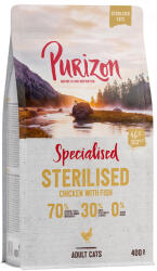 Purizon 2x400g Purizon Adult Sterilised csirke & hal - gabonamentes száraz macskatáp 10% árengedménnyel