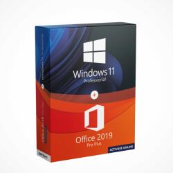 Microsoft Pachet Windows 11 Pro + Office 2019 Pro Plus (activare online) (Windows11-Office2019PRO-online)