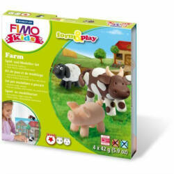 FIMO FIMO Kids Form & Play Égethető gyurma készlet 4x42g - Farm (803401LY)