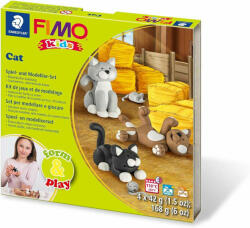 FIMO FIMO Kids Form & Play Égethető gyurma készlet 4x42g - Cicák (803416LY)