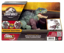 Mattel Jurassic World: Deluxe átalakuló dinó figura - Gigantosaurus és Nasutoceratops (HPD33) - xtrashop