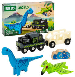 BRIO World Akkumulátoros Dinoszauruszos vonat készlet - Színes (63609600) - xtrashop
