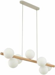 TK Lighting Estera Wood lampă suspendată x6 W alb-lemn 5905 (5905)