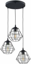 TK Lighting Diamond lampă suspendată 3x15 W negru 6204 (6204)