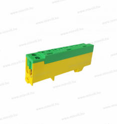 Pollmann PE2+8S szigetelt zöld/sárga gyűjtősín 80A be: 2x10mm2 sodrott (tömör16mm2) leágazó: 8x1, 5-16mm2 202028 (2020286)