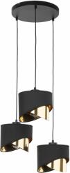 TK Lighting Grant lampă suspendată 3x15 W negru-auriu 4876 (4876)