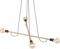 TK Lighting Helix lampă suspendată 4x15 W negru-lemn 4952 (4952)