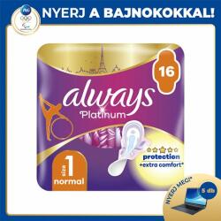 Always Platinum Normal Szárnyas Egészségügyi Betét, 16 db - bevasarlas