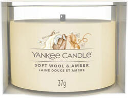 Yankee Candle Yankee gyertya, finom gyapjú és borostyán, fogadalmi gyertya 37 g (NW3499780)