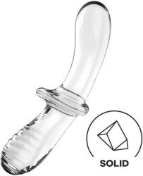 Satisfyer - dildo din sticlă cu două capete - transparent (4061504045665) Dildo