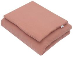 New Baby - Muszlin ágynemű szett töltettel 80x70 cm rózsaszín