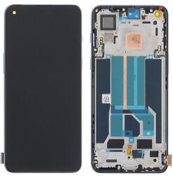  OnePlus Nord 2T 5G CPH2399 előlap keret, lcd kijelző és érintőpanel, fekete (TFT, Incell)