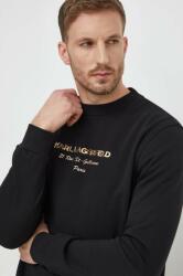 KARL LAGERFELD bluza barbati, culoarea negru, cu imprimeu PPYH-SWM05C_99D