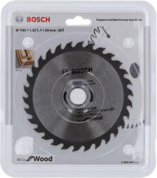 Bosch Fűrésztárcsa fához 140 x 20 x 1, 8 mm / 30T ECO for Wood (2608844565) - szerszamplaza