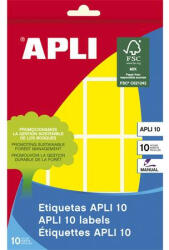 APLI Etikett, 25x40 mm, kézzel írható, színes, kerekített sarkú, APLI, sárga, 128 etikett/csomag, APLI (LCA2754)