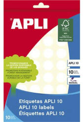 APLI Etikett, 16 mm kör, kézzel írható, APLI, 540 etikett/csomag, APLI (LCA1627)