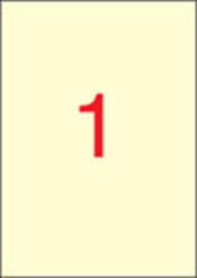 APLI Etikett, 210x297 mm, színes, APLI, krémszínű, 20 etikett/csomag, APLI (LCA11802)