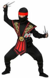  Piros harcos Ninja jelmez fegyverekkel - 128 cm