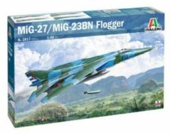  Italeri: MiG-27 Flogger D vadászrepülőgép makett, 1: 48