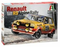  Italeri: Renault R5 Alpine rali versenyautó makett, 1: 24