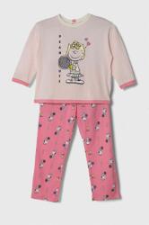 United Colors of Benetton gyerek pamut pizsama x Snoopy rózsaszín, mintás - rózsaszín 160