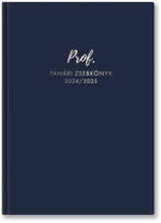 TopTimer P100 Prof Tanári zsebkönyv, 2024/25, PVC műbőrborítóval, KÉK (25P100T-423)