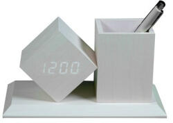TOO PHC-330-W fehér digitális óra írószertartóval (PHC-330-W)
