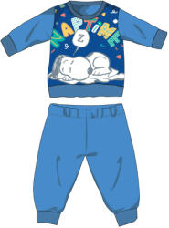  Snoopy hosszú vékony baba pizsama - pamut jersey pizsama - világoskék - 86