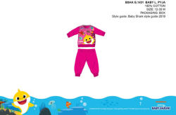  Baby Shark baba pizsama - jersey pamut pizsama - pink - 86