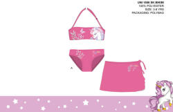  Unikornis fürdőruha szett kislányoknak - bikini+szoknya - rózsaszín - 104