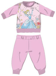  Disney Hercegnők téli pamut baba pizsama - interlock pizsama - világosrózsaszín - 80