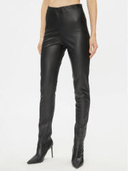 Bruuns Bazaar Pantaloni din imitație de piele Christa BBW3601 Negru Slim Fit