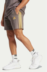 adidas Pantaloni scurți sport Essentials French Terry 3-Stripes IS1346 Maro Regular Fit