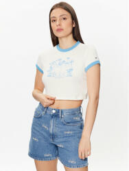 Tommy Jeans Tricou Homegrown DW0DW15478 Alb Cropped Fit