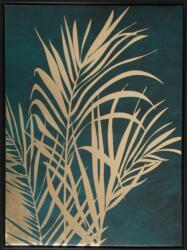 Eurofirany Növényi motívumot ábrázoló kézzel festett falikép 639b kerettel Sötétzöld/arany 45x60 cm