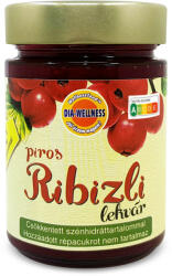 Dia-Wellness pirosribizli lekvár 380 g - mentes
