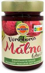Dia-Wellness vörösboros málna lekvár C-vitaminnal 380 g - mentes