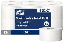 Tork Mini Jumbo tekercses WC papír T2 2 rétegű, fehér, 12x130m SCA120207