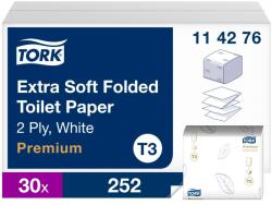 Tork Premium Folded hajtogatott WC papír, extra soft T3 2 rétegű, fehér, 30x252lap SCA114276