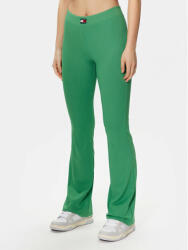 Tommy Jeans Pantaloni din material Badge DW0DW15373 Verde Regular Fit