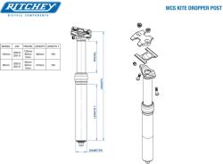 Ritchey WCS Kite Dropper Post 31.6/380 125 mm nyeregcső (41055317034)