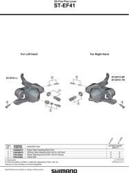 Shimano Tourney EF41 3sp váltó-fékkar 2024 (ASTEF41LBL)