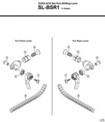Shimano Dura-Ace SL BSR1 kormányvégre 2/11sp váltókar szett (ISLBSR1H1)